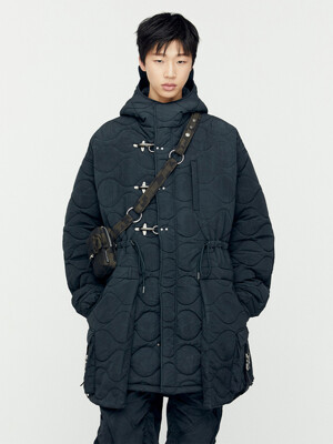 LACE-UP FISHTAIL PARKA awa638m(ASPHALT)