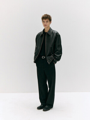 SEMI-WIDE SLACKS BLACK_M_UDPA5A306BK