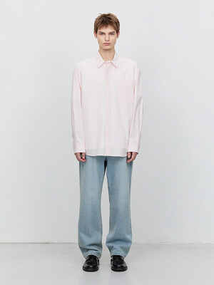 UNISEX PAPERLY COTTON OVERSIZED SHIRT SOFT PINK_M_UDSH5A107P1