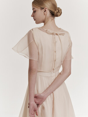 Orb Organza Blouse (Cream)