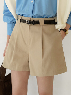 CLASSIC PINTUCK COTTON HALF PANTS_NSPT5222