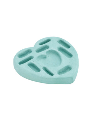 ceramic heart holder-matte sky blue