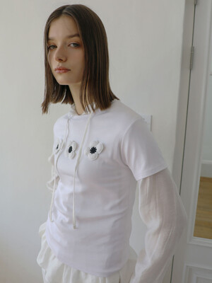 Fluffly Bloom T White