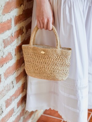 raffia bag (mini-tote) - natural