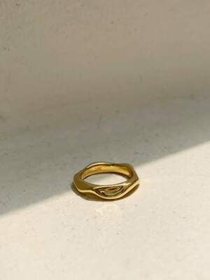 Wave Bold Ring (2color)