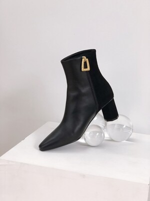 gold point masion ankle boots black