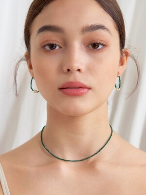 deep green glass necklace