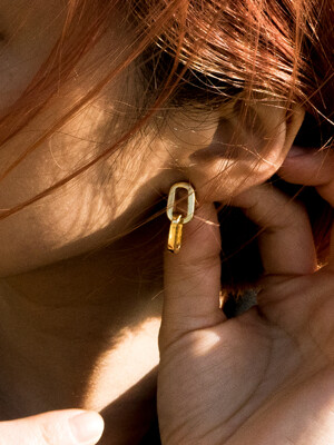 Link Earring-gold