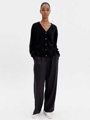 WIDE FIT TROUSERS BLACK