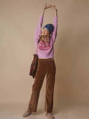 Citedecide Lounge Velvet Pants_BROWN