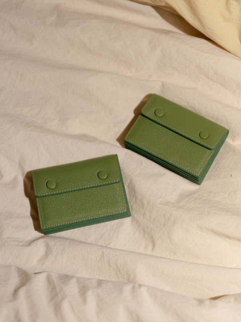 지갑,지갑 - 보이드 (VOID) - Accordion card wallet-moss green