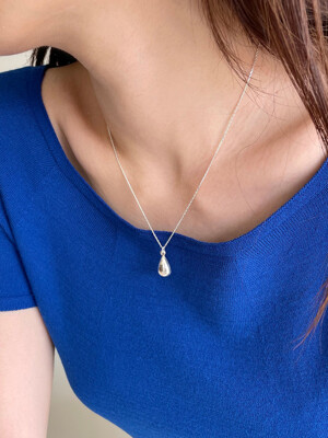 [silver925] water drop necklace (2color)