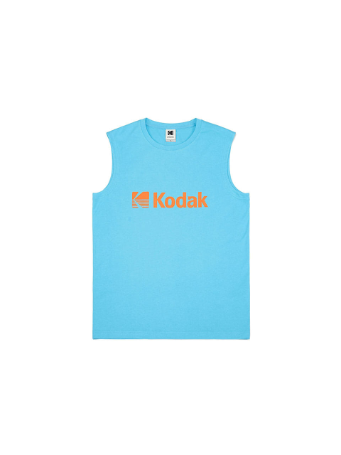 티셔츠,티셔츠 - 코닥 어패럴 (KODAK Apparel) - 에센셜 로고 슬리브리스 S.BLUE