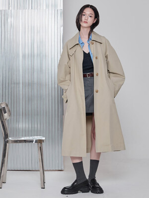 Belted Volume Trench Coat  Beige (KE2830M02A)