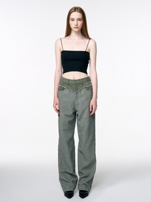 Corduroy Mix Pants, Khaki