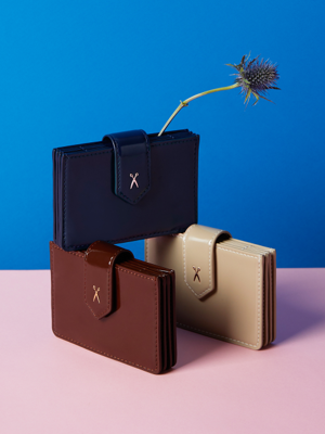 Amante Accodion Card Wallet Wine Brown