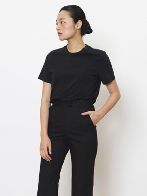 Solid cotton top real black