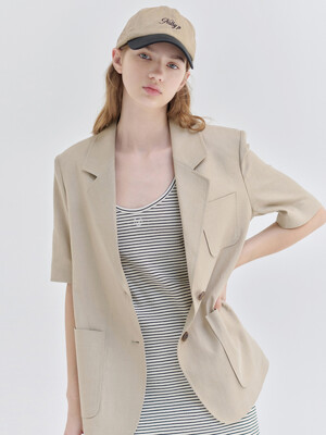 25MN linen half sleeve jacket [BE]