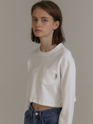 ANC POCKET CROP TEE_WHITE