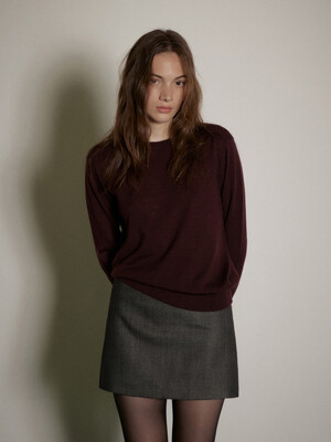 [단독] WOOL MINI SKIRT_BLACK
