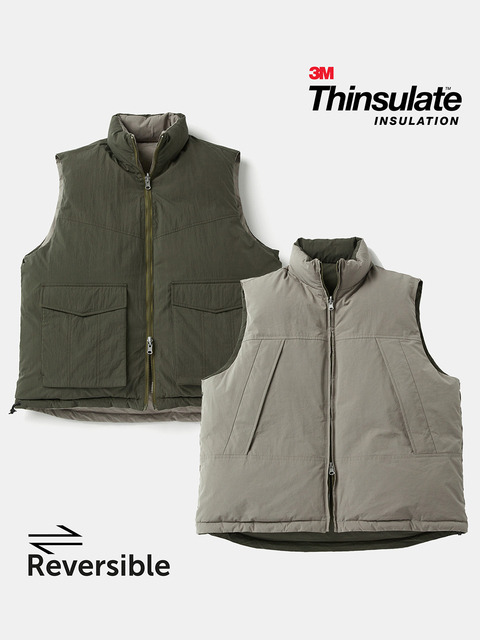 아우터 - 코프위 (COFWI) - [3M Thinsulate] Reversible LEVEL7 Padding Vest MOCHA