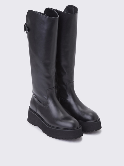 부츠 - 슈콤마보니 (SUECOMMA BONNIE) - Straight line long boots(black)_DG3BW23509BLK