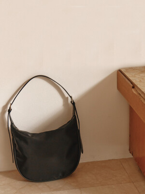 Nylon Hobo Bag(Black)