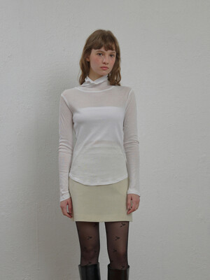 SLIM TURTLENECK TOP(WT)