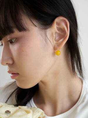 [silver925] amber hook earring