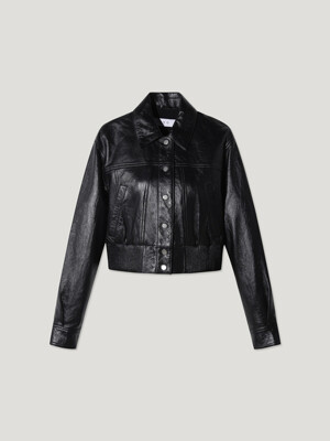 BULUT Leather Jacket_IOJLM24102BKX