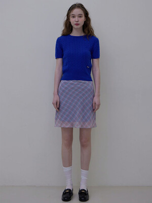 CANDY MIXED MINI SKIRT_2COLORS_SKY BLUE