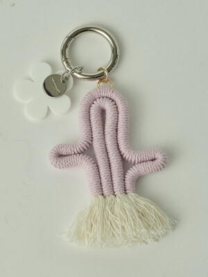 Cactus Keyring_Lilac