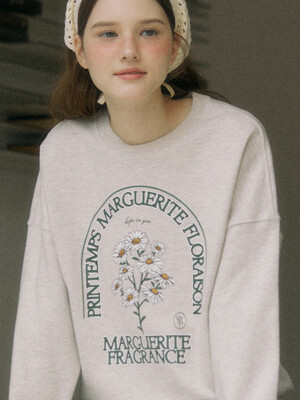 Marguerite Artwork Sweatshirt - Oatmeal