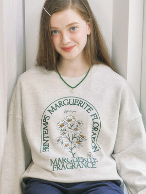 Marguerite Artwork Sweatshirt - Oatmeal