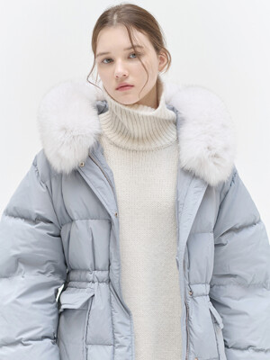 24WN fox down half coat [A/BL]