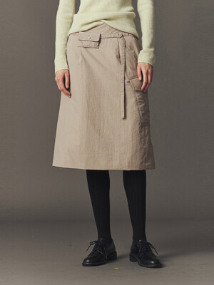 SOFT PUFFER SKIRT_P BEIGE