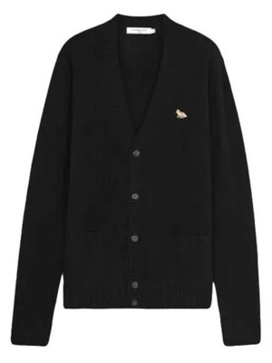 메종키츠네 가디건 HM00501KT1006 BK P199 Black
