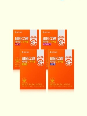 동아제약 비타그란 비타민C 츄어블 72정 4가지맛(레몬,사과,포도,라즈베리)