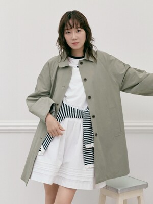 nylon trench coat - light khaki