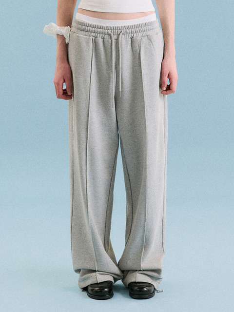 ROLAROLA★大人気★SEMI BOOTS CUT WRINKLE PANTS♪ 로라로라]SEMI BOOTS CUT WRINKLE PANTS BLACK