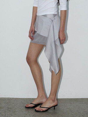 Labatt Tie Skirt_Light Grey