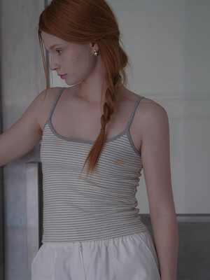 Soft Stripe Sleeveless [Gray]