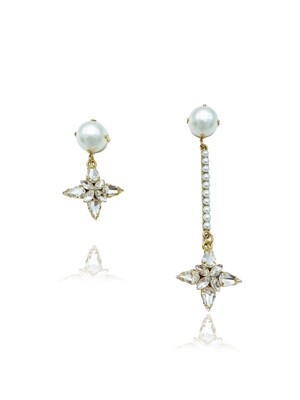 [Stella collection] Pearl & stella drop earring