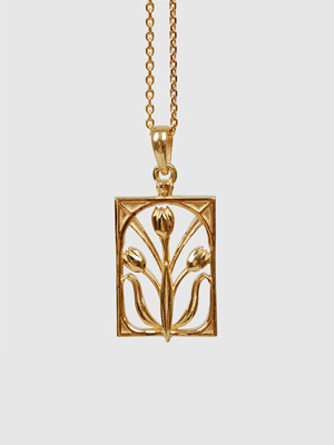 Tulip square necklace