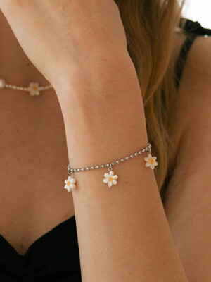 blooming daisy ball chain bracelet