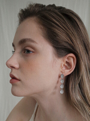 Moon Surface drop Earring