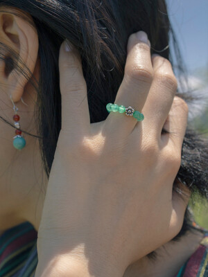 Oriental gemstone ring (2colors)