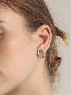 circle chain point earring E034
