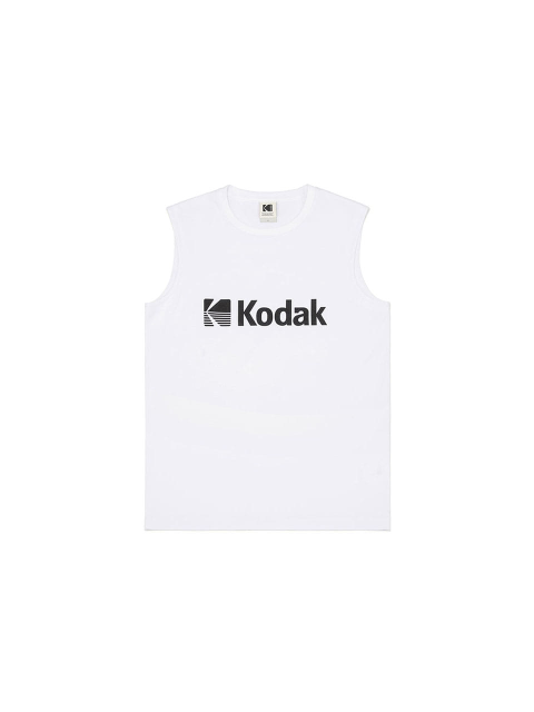 티셔츠,티셔츠 - 코닥 어패럴 (KODAK Apparel) - 에센셜 로고 슬리브리스 WHITE