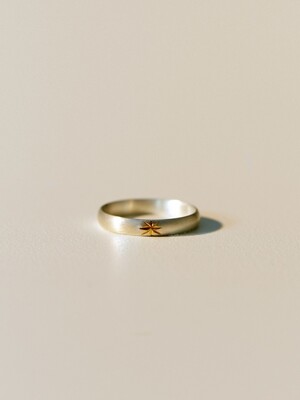 mini gold star ring(3mm)(UNISEX)